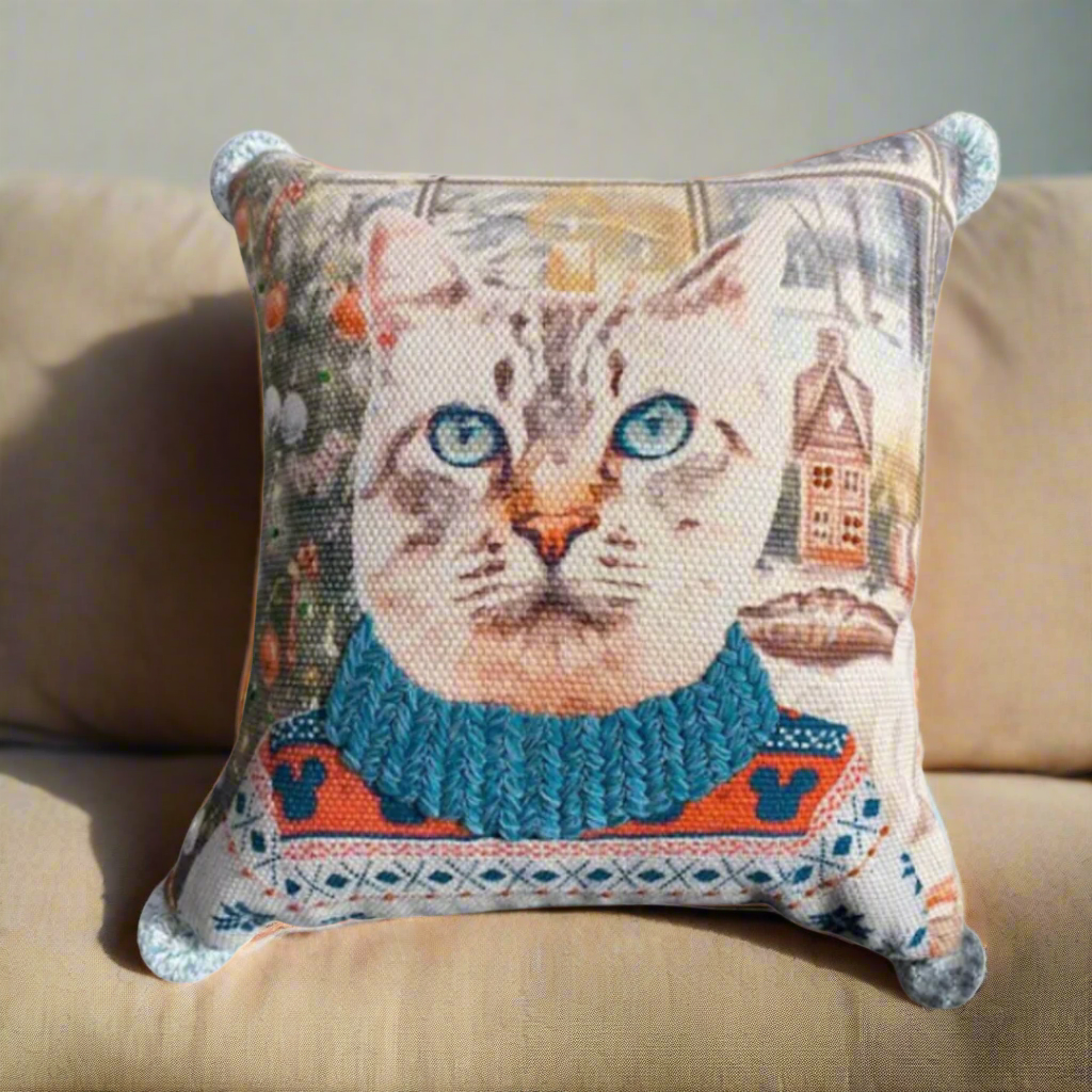 Holiday Collection Kitty Pillow